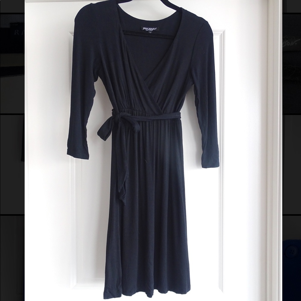 Betsey Johnson size P black dress with tie